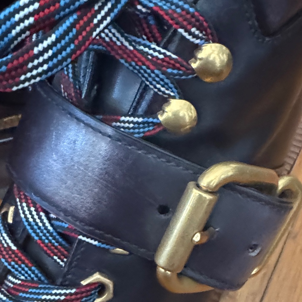 Prada Black and Red Combat Boots - Picture 2 of 8